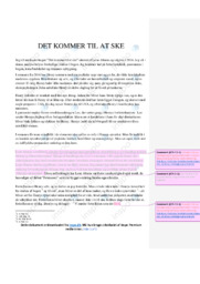 Det kommer til at ske | Boganalyse