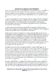 En gang skal være den første | Analyse