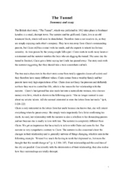The Tunnel | Summary and essay