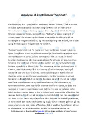 Sabbat | Analyse | Holger Karberg