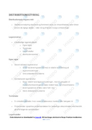 Distributionsstyring | Noter Erhvervsøkonomi