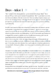 Brev | Noter Analyse | Jens Smærup Sørensen
