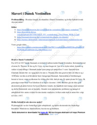 Slaveri i Dansk Vestindien | Historieopgave