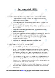 Det store chok i 1929 | Noter