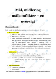 Mål, midler og målkonflikter | International Økonomi