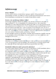 Inflationsnotat | Noter International Økonomi