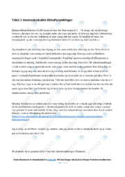 Menneskeskabte Klimaforandringer | Noter IØ