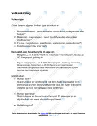 Vulkankatalog | Naturgeografi