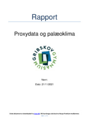 Proxydata og palæoklima | Noter Naturgeografi
