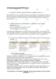 Spørgsmål 1-4 om Kriser | Noter Psykologi