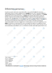 Diferentes personas | Opgave