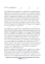 USA og Danmark | Opgave