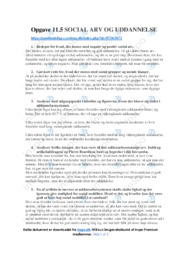 Social Arv & Uddannelse | Noter Analyse