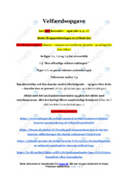 De 3 velfærdsmodeller | Opgave