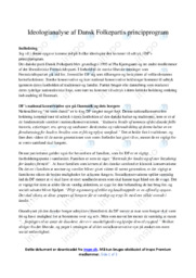 Dansk Folkepartis principprogram | Ideologianalyse