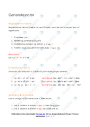 Generelle Formler | Noter Matematik | Tjek vores gode noter her