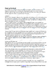 Magt og demokrati | Opgave