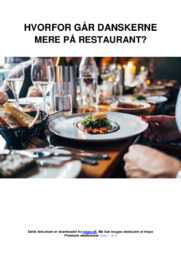 Restaurationsbranchen | Analyse