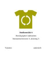 Bæredygtighed i tøjbranchen | Rapport SO