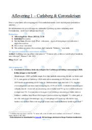 Carlsberg & Coronakrisen | Virksomhedsøkonomi