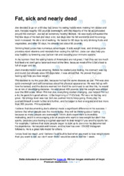 Fat, sick and nearly dead | Analyse
