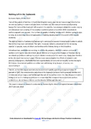 Nothing Left in the Cupboards | Noter Erhvervscase