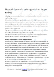 Danmarks udenrigsminister | Opgave