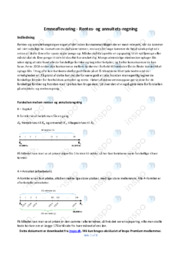 Rentes- og Annuitets-regning | Matematik