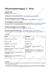 Netto | Dokumentationsopgave | Afsætning