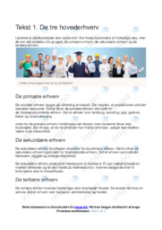 De tre hovederhverv | Noter Afsætning