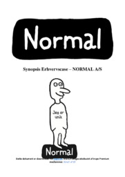 Normal AS | Synopsis | Erhvervscase