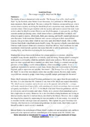 The Strange Case | Analyse af novelle | Robert Louis Stevenson