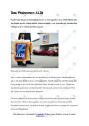 Das Phänomen ALDI | Opgave