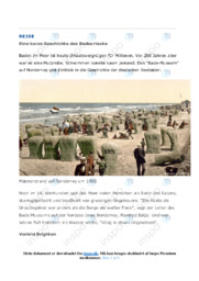 Eine kurze Geschichte des Badeurlaubs | Noter i tysk