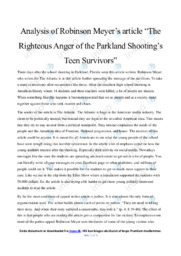 Parkland Teen Survivors | Analyse af artikel | Robinson Meyer