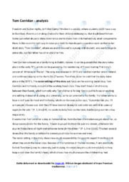 Tom Corridan | Analyse  | Arhondia | Opgave i engelsk