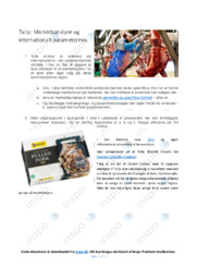 Tulip Markedsanalyse og internationalt parametermix | Vø