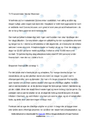 Til Finansminister Nicolai Wammen  | Opgave