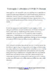 Udbredelsen af COVID 19 i Danmark | Undersøgelse