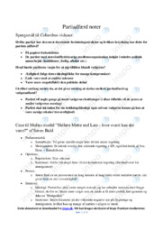 Partiadfærd | Noter i samfundsfag | Over 4 sider