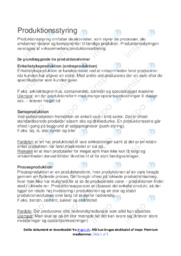 Produktionsstyring | Noter