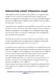 Influenceres ansvar | Artikel