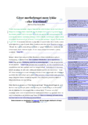 Giver merforbruget mere lykke eller tværtimod | Analyse