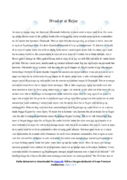 Hvad er at Rejse | Opgave i dansk