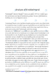 Knokkelmand | Analyse | Johannes V. Jensen | Danskopgave