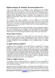 Digital mobning | Essay