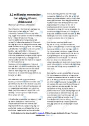 Adgang til rent drikkevand | Debatindlæg