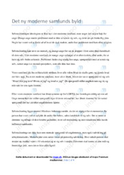 Det ny moderne samfunds byld | Dansk Essay