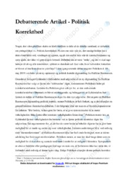 Politisk Korrekthed | Debatterende Artikel