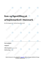 Køn & ligestilling på arbejdsmarked i Danmark | Samfundsfag